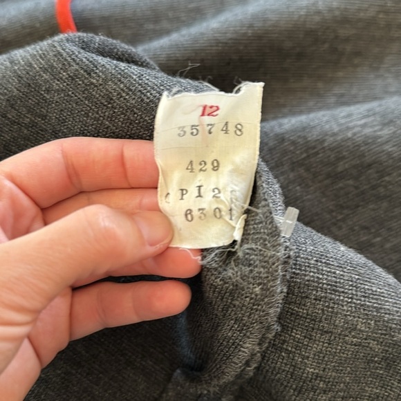 Vintage Gia Ninno Gray Button Wool Long Cardigan Sweater Size 12 - Picture 6 of 9